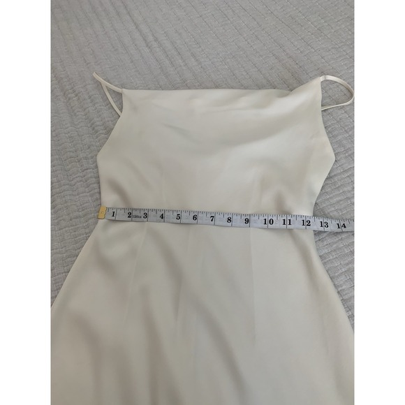 Urban Outfitters Mallory Cowl Neck Slip Dress White Sz S Slinky Wedding 90s Insp - Picture 8 of 12